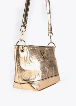 Bolso bandolera monograma metalizado