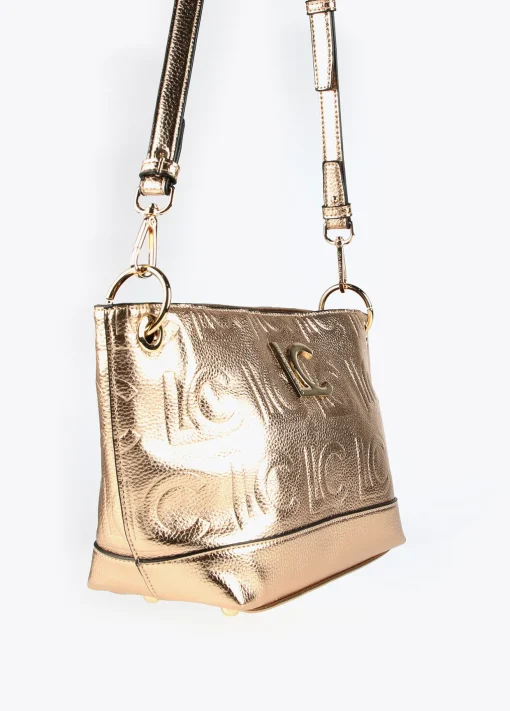 Bolso bandolera monograma metalizado