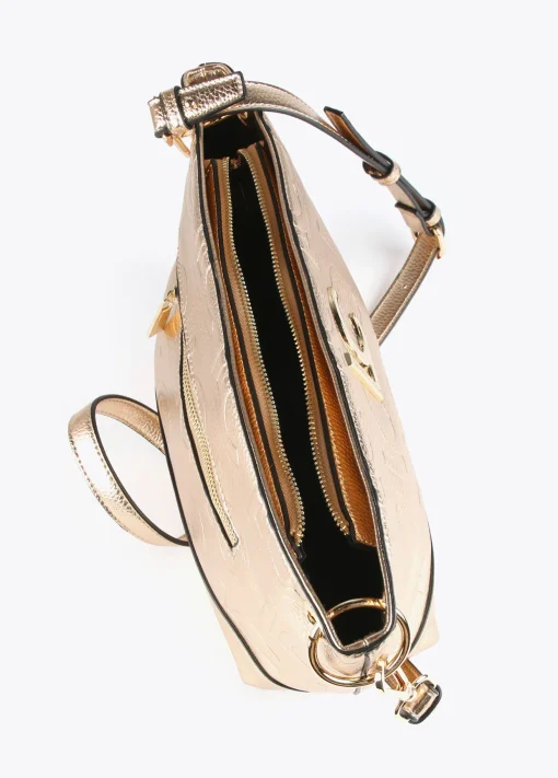 Bolso bandolera monograma metalizado