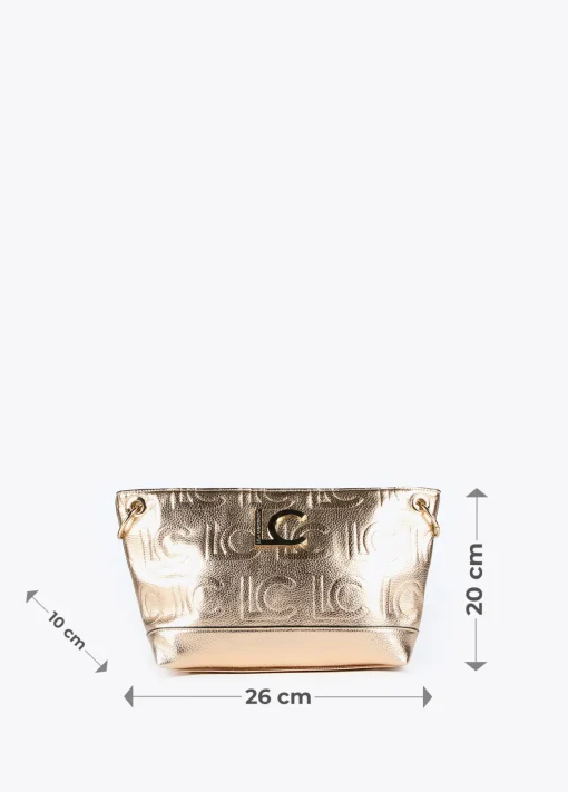 Bolso bandolera monograma metalizado