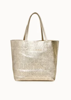 Bolso dorado shopper edición limitada - Lola Casademunt