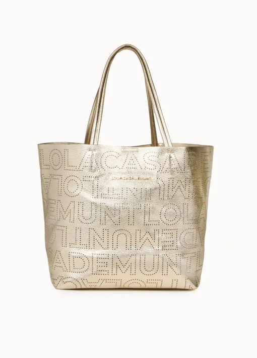 Bolso dorado shopper edición limitada - Lola Casademunt