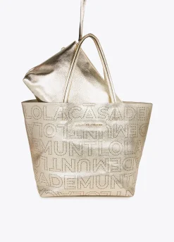 Bolso dorado shopper edición limitada - Lola Casademunt