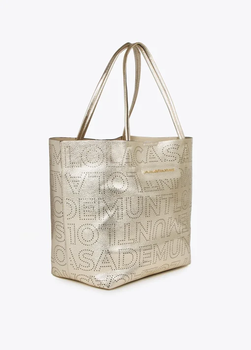 Bolso dorado shopper edición limitada - Lola Casademunt