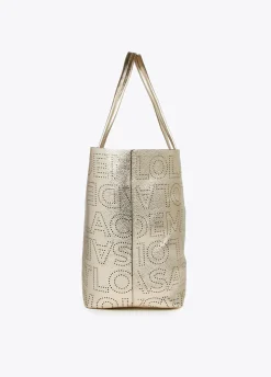 Bolso dorado shopper edición limitada - Lola Casademunt