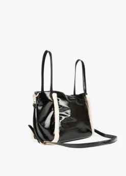 Bolso efecto piel brillante