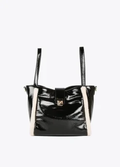 Bolso efecto piel brillante