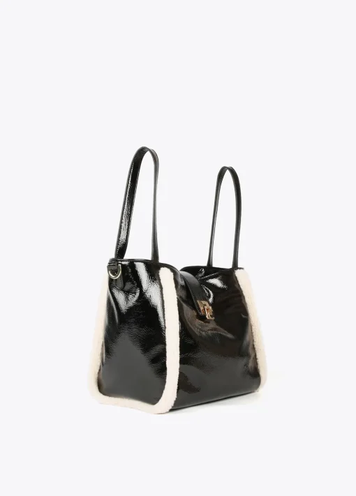 Bolso efecto piel brillante