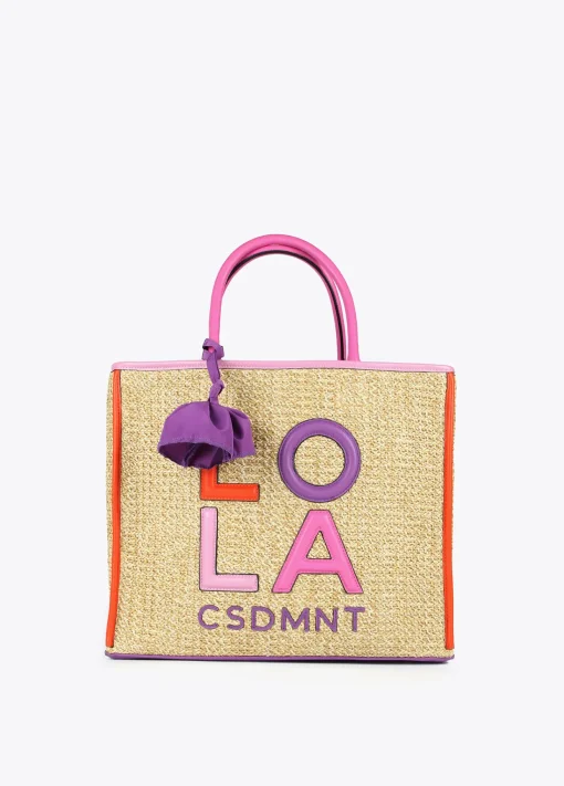 Bolso efecto rafia