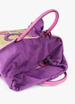 Bolso efecto rafia