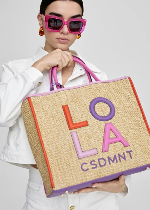 Bolso efecto rafia