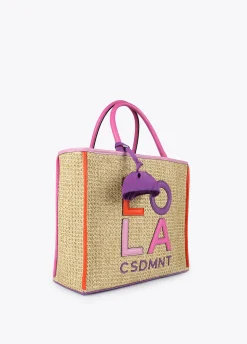 Bolso efecto rafia