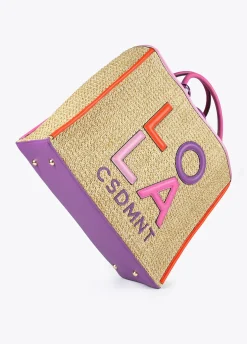 Bolso efecto rafia