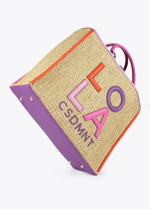 Bolso efecto rafia