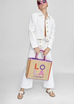 Bolso efecto rafia