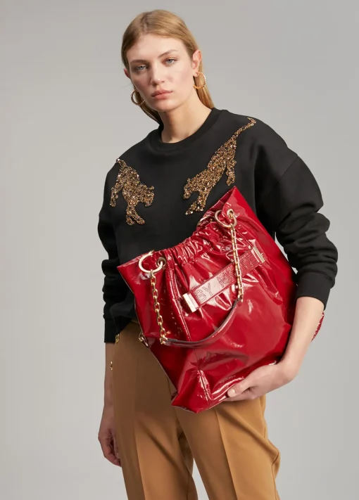 Bolso shopper brillante