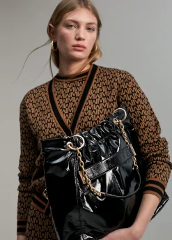 Bolso shopper brillante