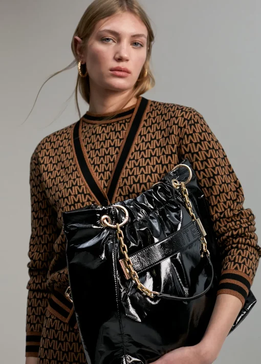 Bolso shopper brillante