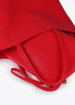 Bolso shopper con logo en relieve