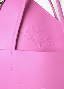 Bolso shopper con logo en relieve