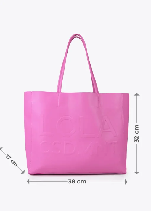 Bolso shopper con logo en relieve