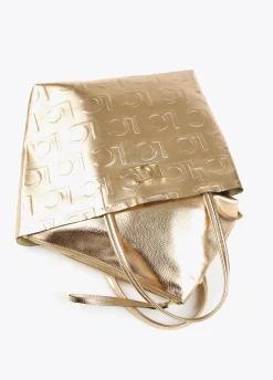 Bolso shopper metalizado