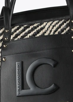 Bolso shopper tipo cesta