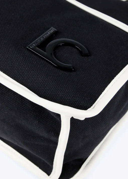 Bolso tipo shopper blanco y negro