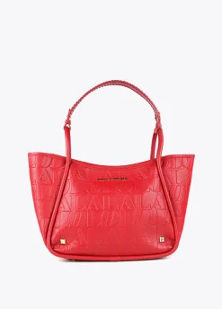 Bolso tipo shopper grabado