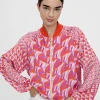 Bomber estampada multicolor