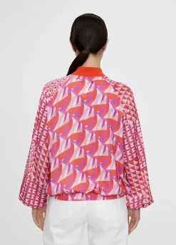 Bomber estampada multicolor