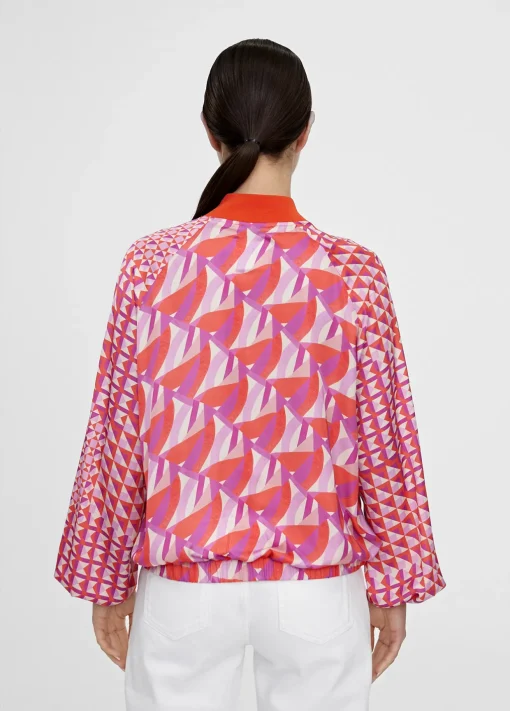 Bomber estampada multicolor