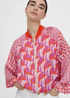 Bomber estampada multicolor