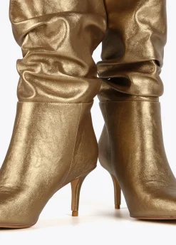 Bota caña fruncida
