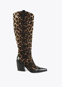 Bota cowboy leopardo |  COLECCIÓN LOLA | Lola Casademunt