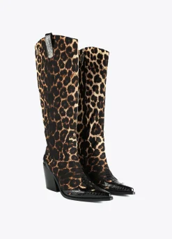 Bota cowboy leopardo |  COLECCIÓN LOLA | Lola Casademunt