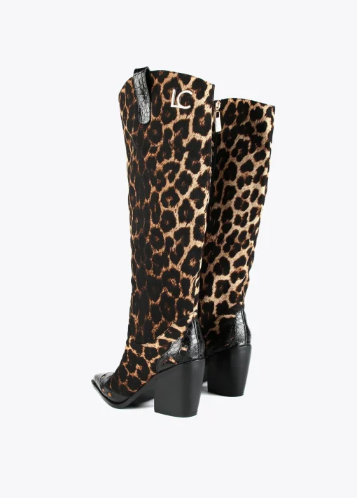 Bota cowboy leopardo |  COLECCIÓN LOLA | Lola Casademunt
