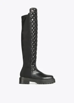 Bota de caña alta acolchada