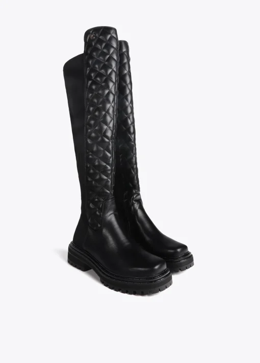 Bota de caña alta acolchada