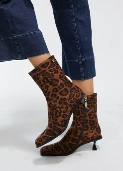 Botín tejido animal print