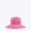 Bucket efecto ráfia y crochet