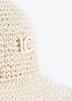 Bucket efecto ráfia y crochet