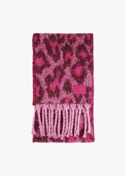 Bufanda animal print y flecos