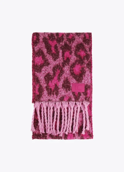 Bufanda animal print y flecos