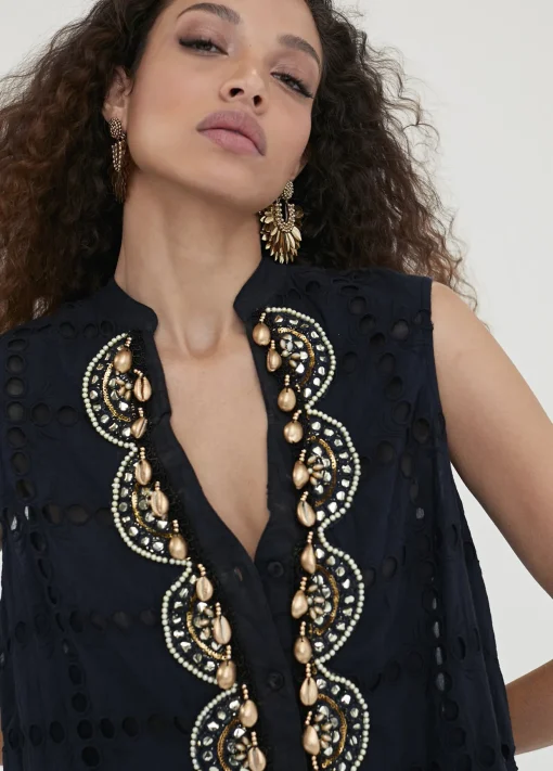 Caftan corto bordado