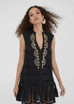 Caftan corto bordado