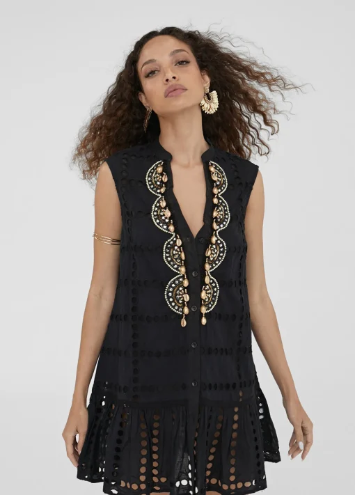 Caftan corto bordado