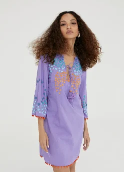 Caftan corto con bordado