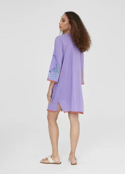 Caftan corto con bordado