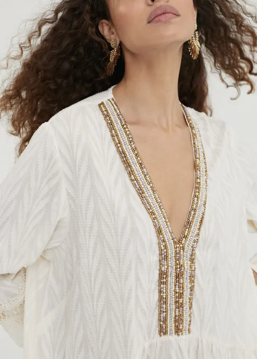Caftan  corto de volantes